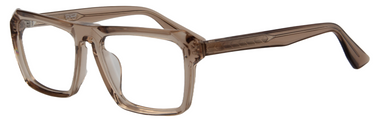Safari Men Afro Motif Eyeglasses: Tolu - Transparent Brown - SpecSMART Eye Clinic (Diagonal View)